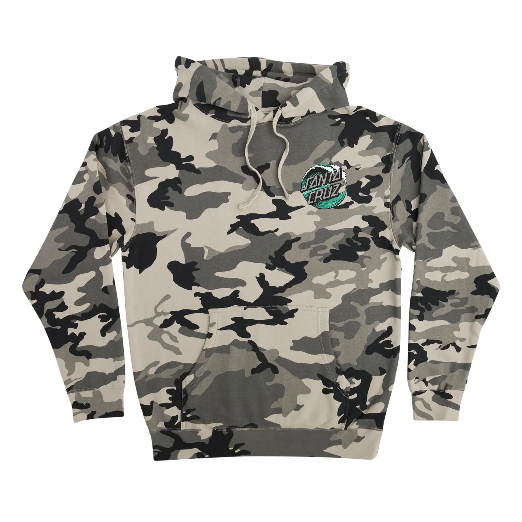 SANTA CRUZ WAVE DOT P/O HEAVYWEIGHT HOODED SWEATSHIRT