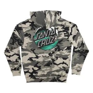 SANTA CRUZ WAVE DOT P/O HEAVYWEIGHT HOODED SWEATSHIRT