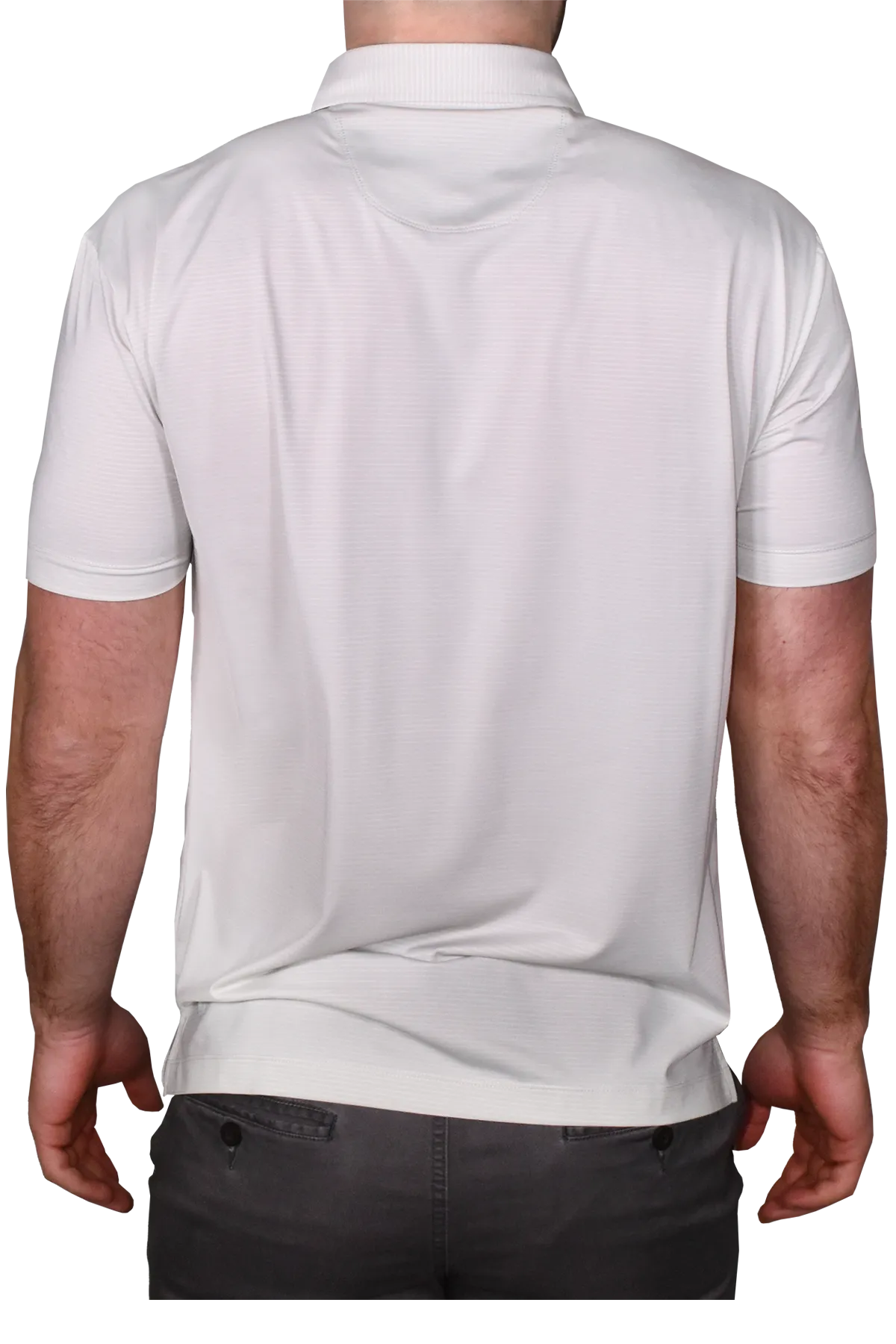 Shadow Stripe Performance Polo, Taupe