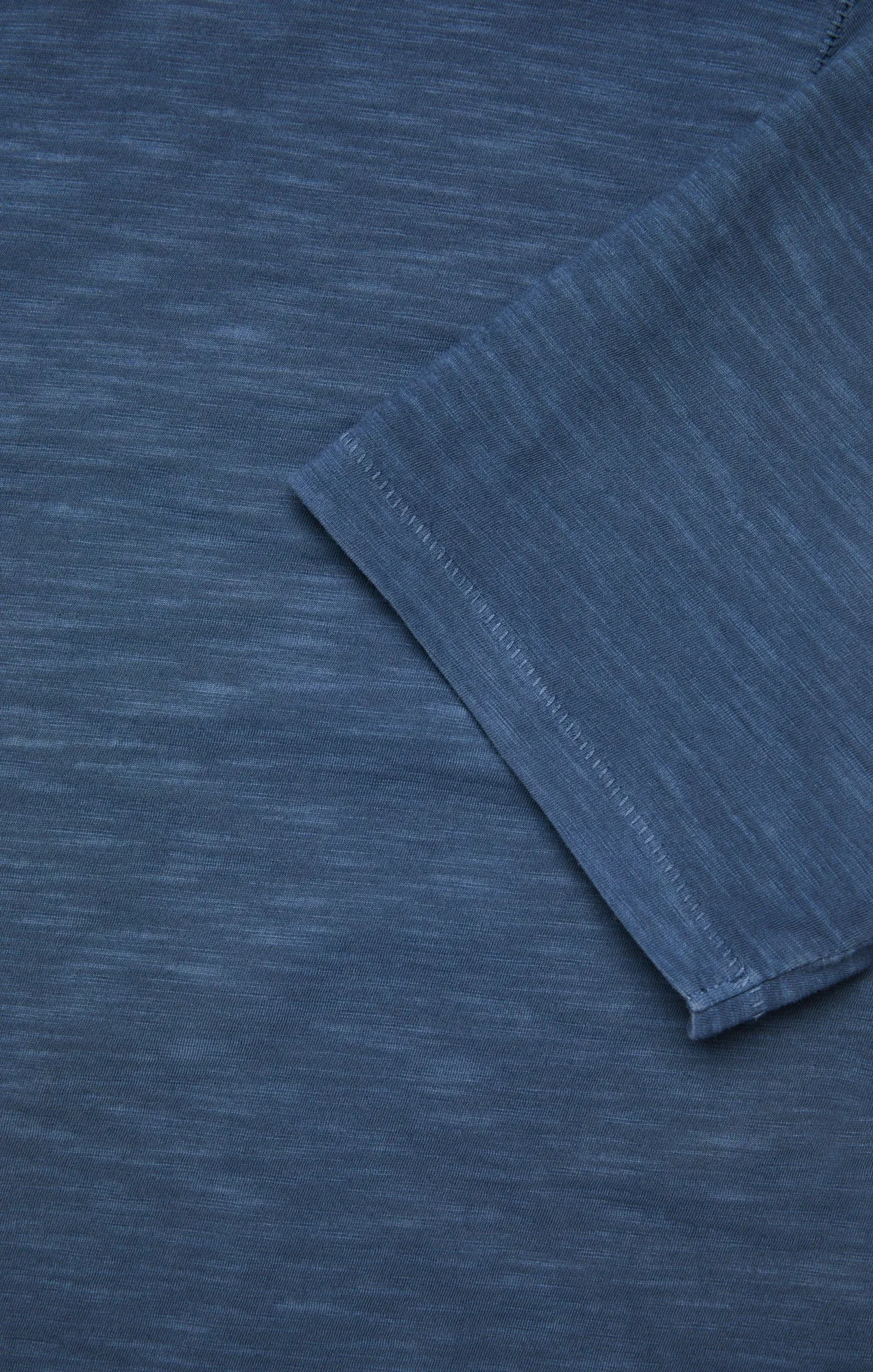 Slub Crew Neck T-Shirt In Dark Denim