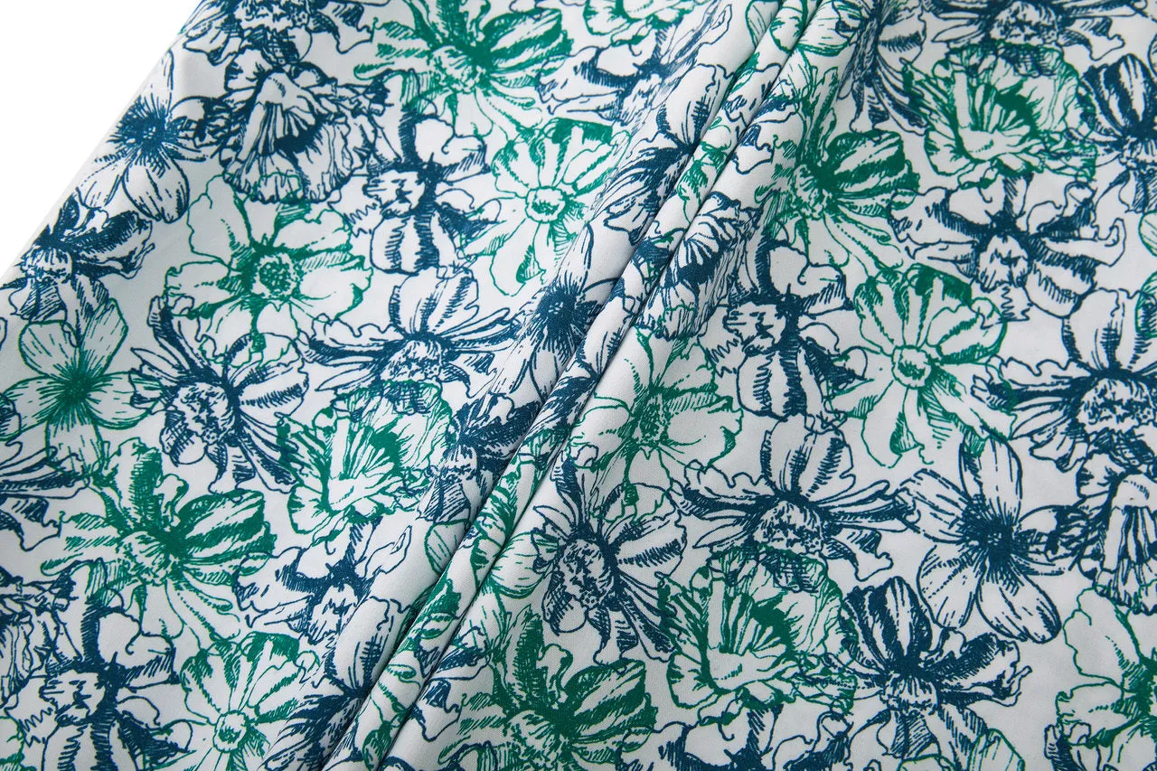 Soft Touch Stretch Colour Floral All Over Print Casual Shirt in Smart Fit