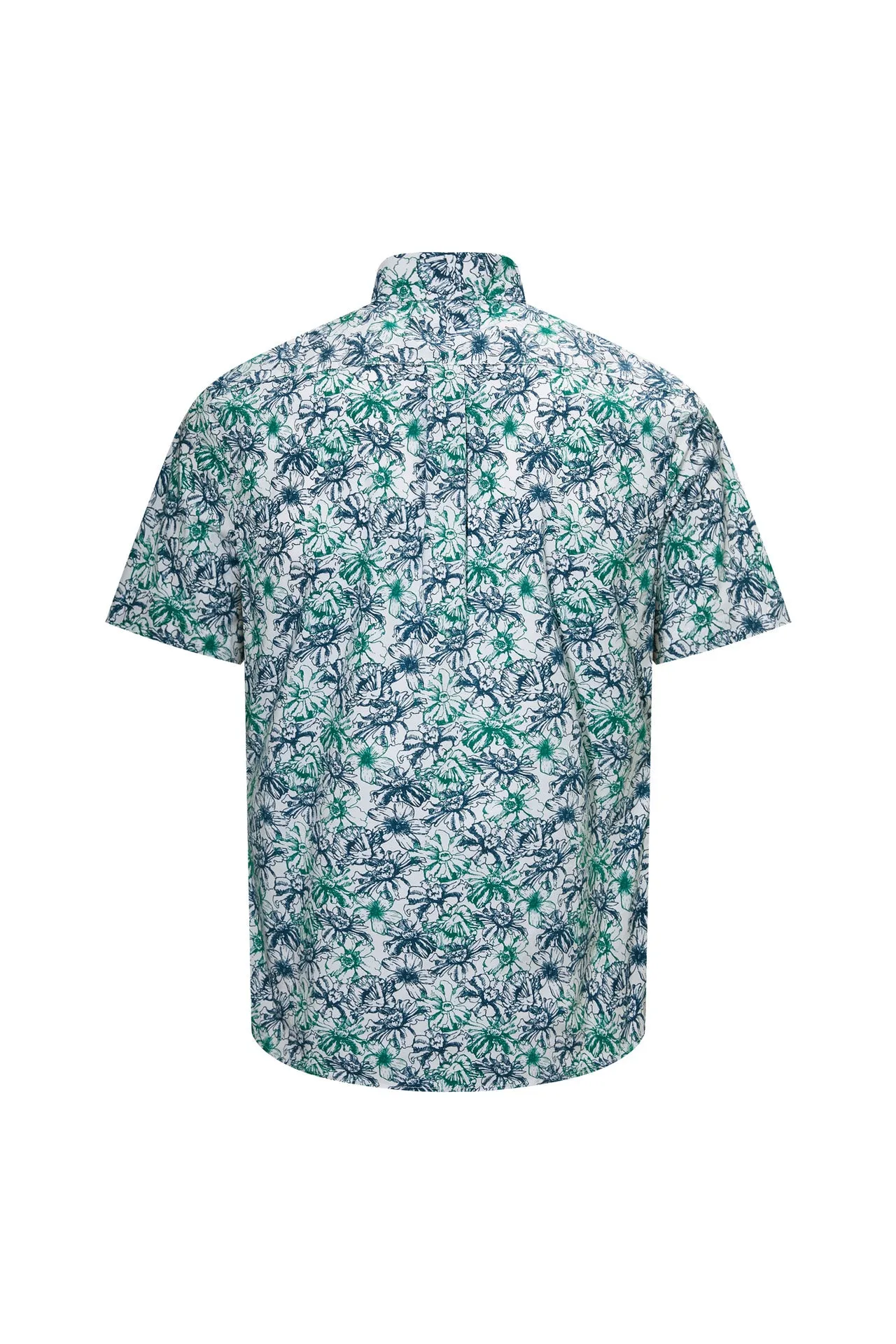 Soft Touch Stretch Colour Floral All Over Print Casual Shirt in Smart Fit