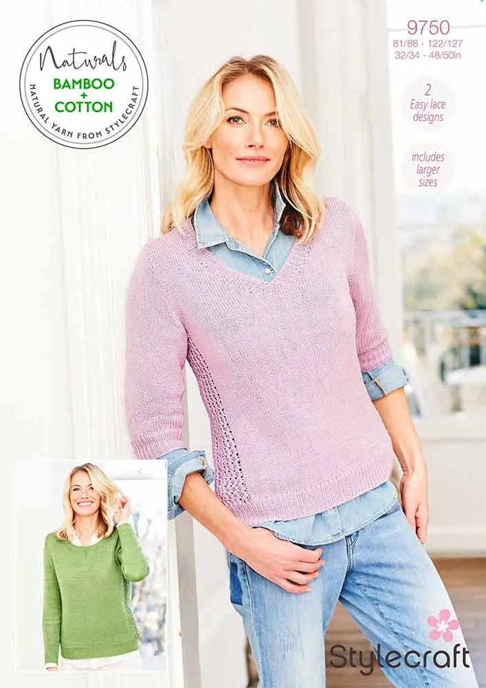 Stylecraft Naturals Bamboo & Cotton Dk Pattern 9750