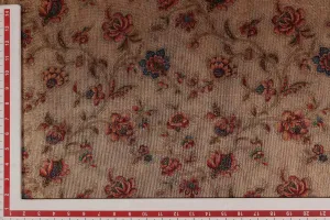 Tan Traditional Printed Matty Fabric