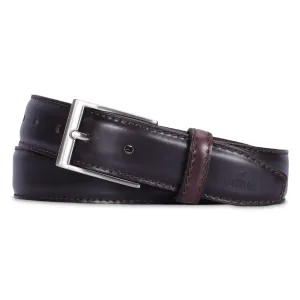 THE CLOWNFISH Men's Genuine Leather Belt - Dark Brown (Size-36 inches)