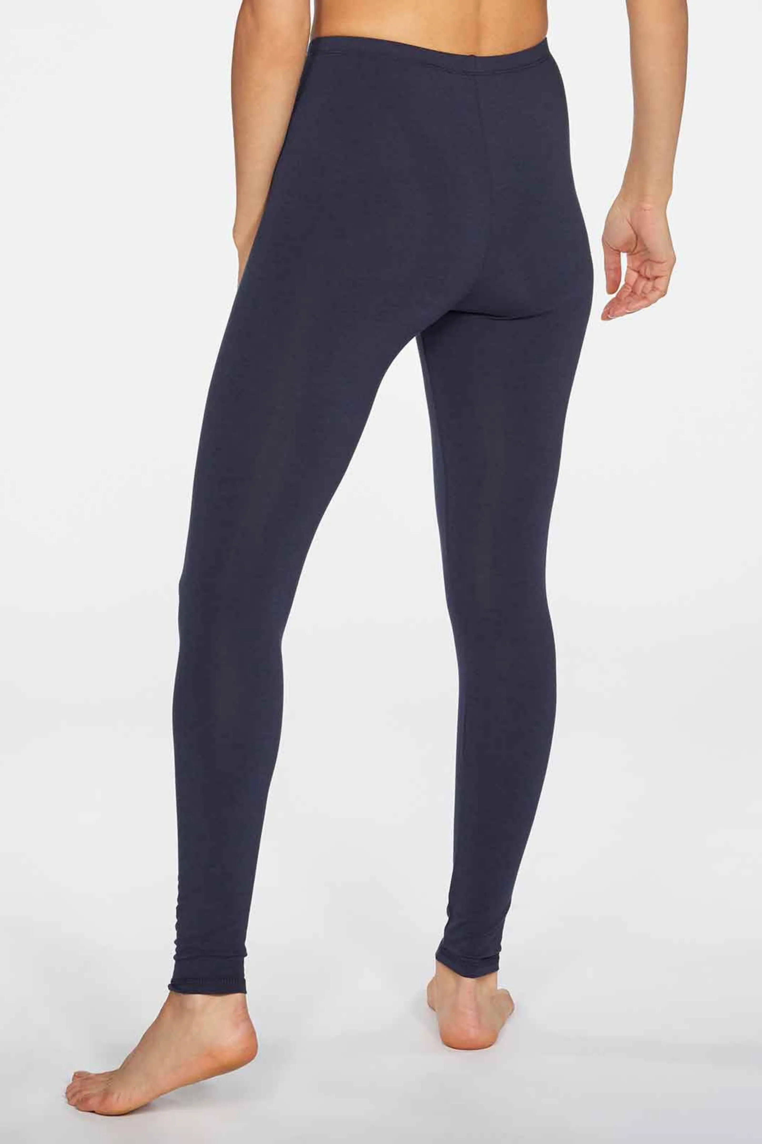 Thought Essential Bamboo Organic Cotton Base Layer Leggings In Midnight Navy