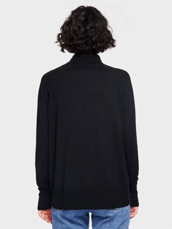 White   Warren - Raglan Standneck Black