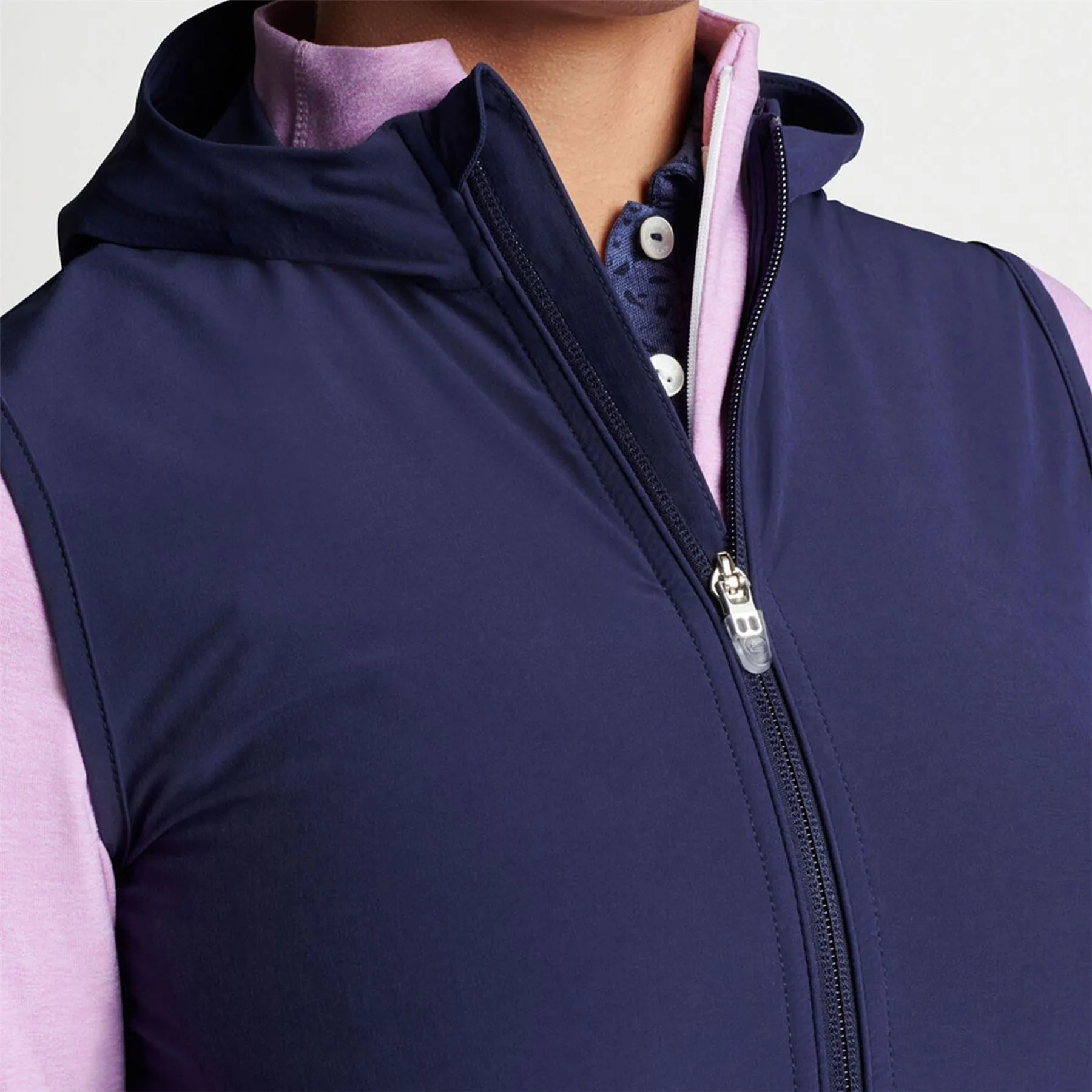 Womens Flex Adapt Full Zip Hooded Vest Navy - AW23